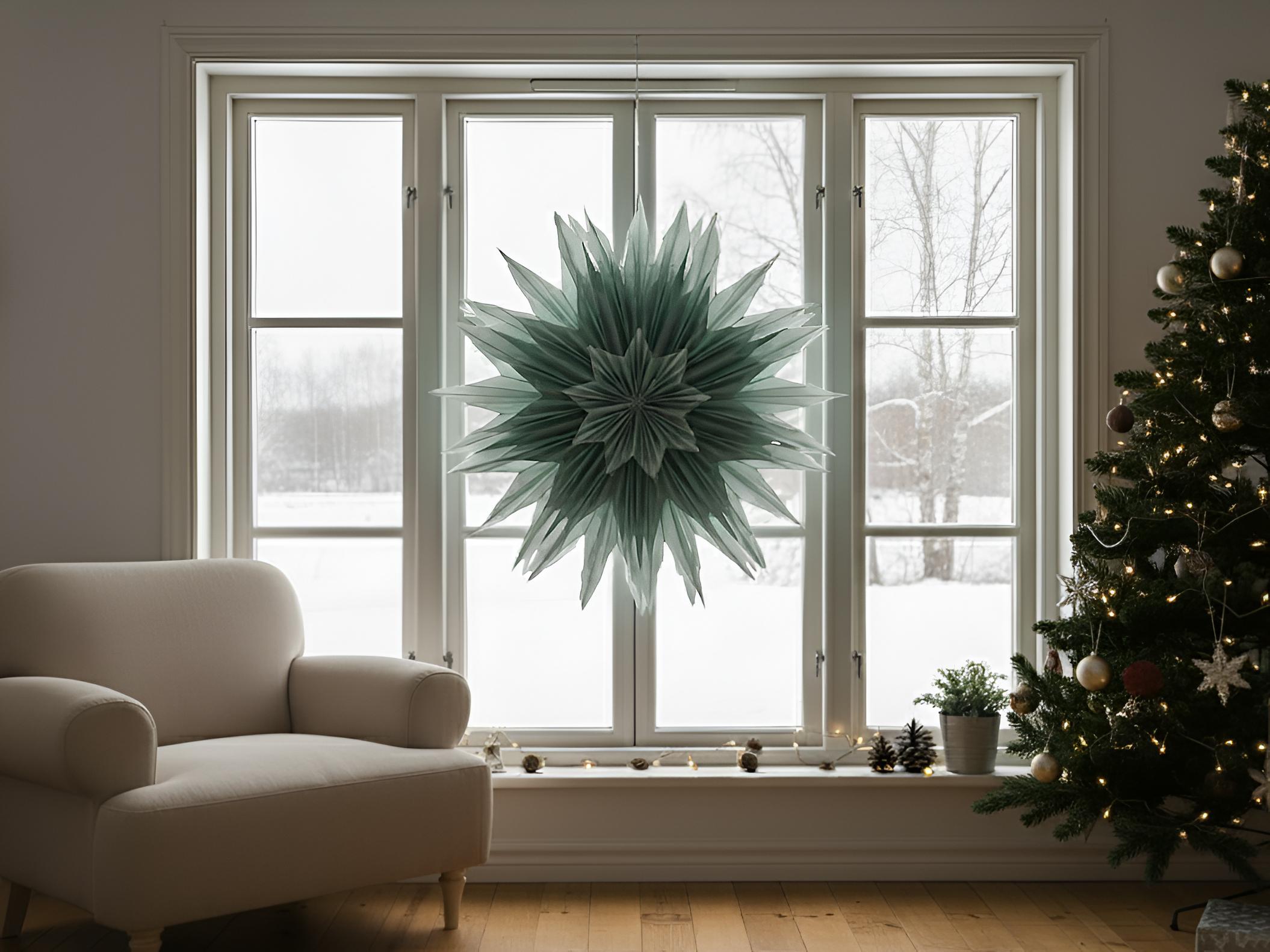 Kerstdecoratie GRONA Ster 96 cm Groen