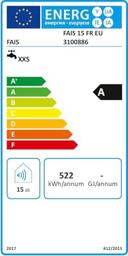 FAIS 30 FR EU Chauffe eau électrique sur évier 30 Litres, Puissance 1500W   Facile à Installer   Classe Énergétique C. Conçu et fabriqué pour être installé en France : Bricolage