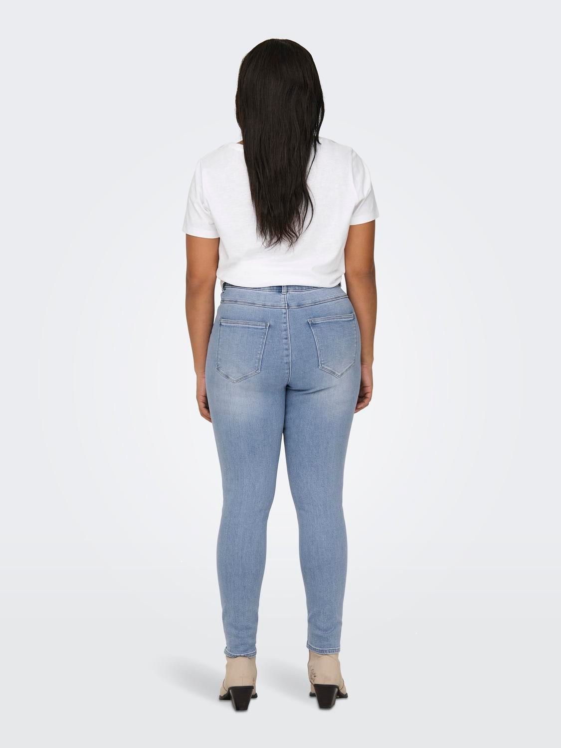 CARMILA Hohe Taille Skinny Fit Jeans Light Blue Denim