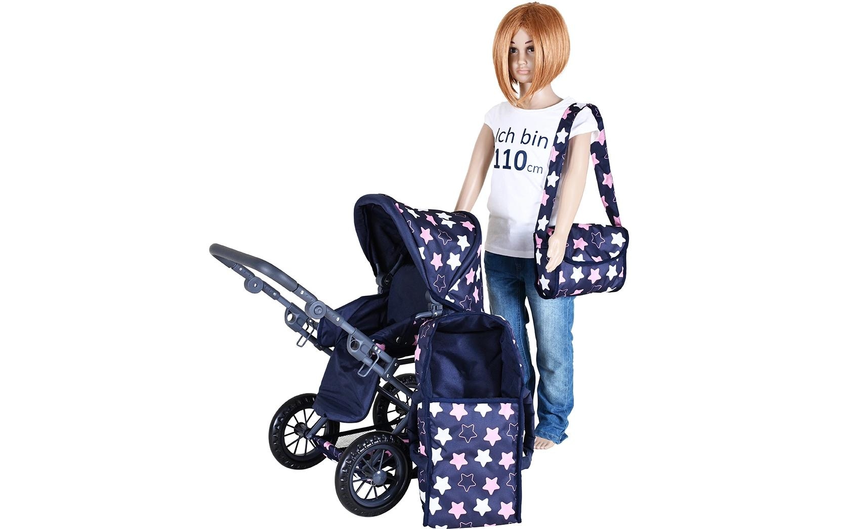 Knorrtoys® Puppenbuggy »Ruby Star Blue Pink«