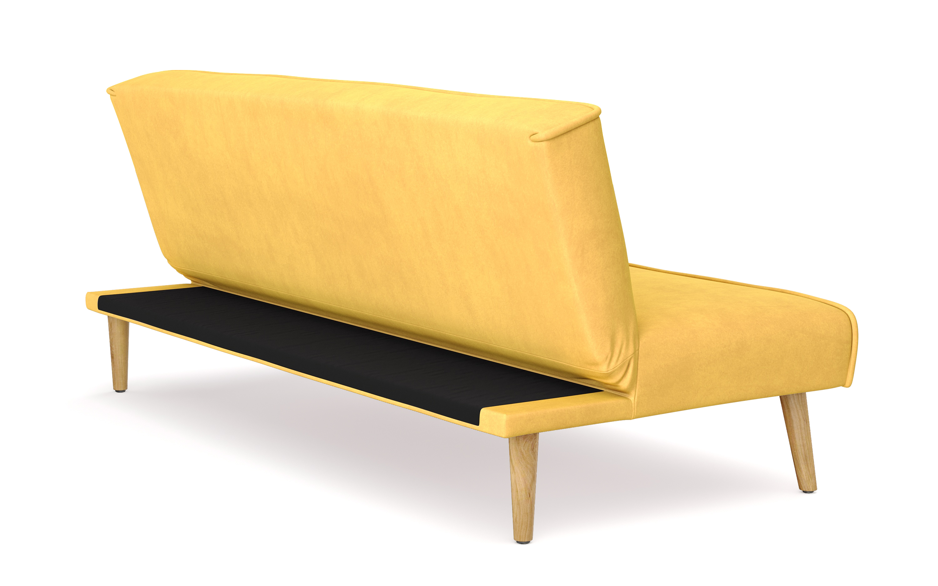 Schlafsofa Samt LEA gelb