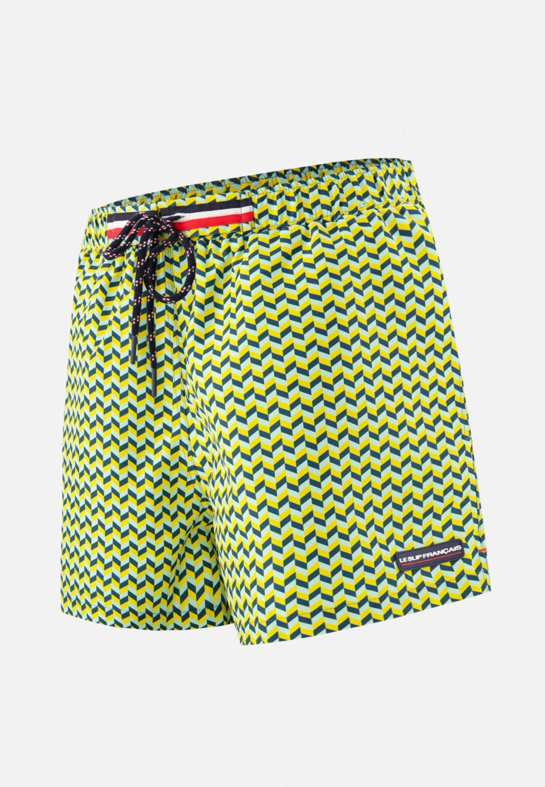 Short de bain court-Liamone Chevron Tricolor