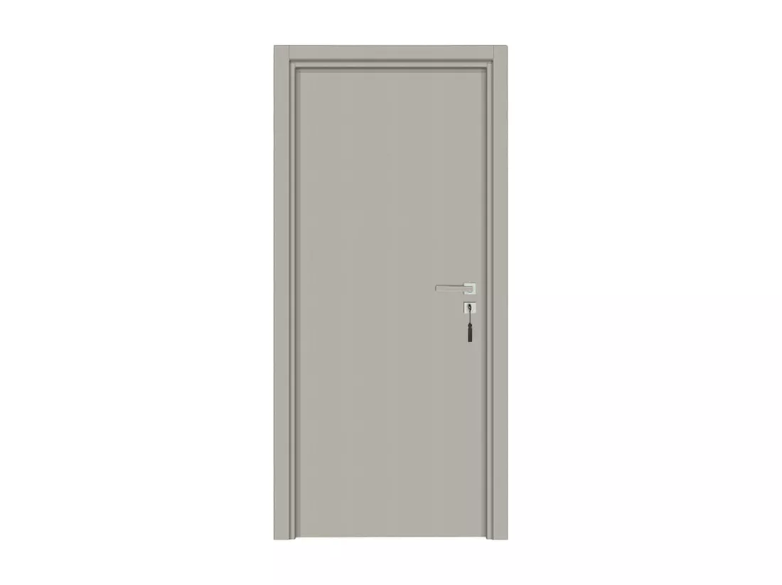 Bloc-porte pose fin de chantier collection Premium Miro, H.204 x l.73 cm, aspect cuir argile, réversible