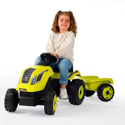 Smoby  Farmer Traktor XL + Tilhenger, Grønn