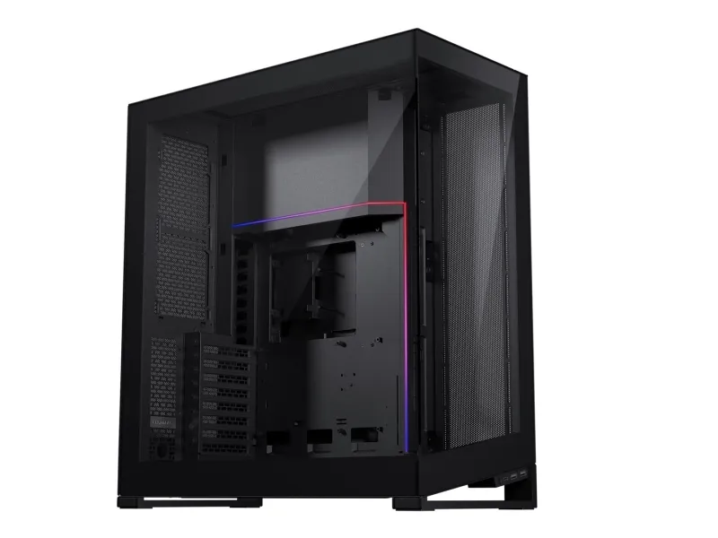 Phanteks NV7 - FT - udvidet ATX - sidepanel med vindue (hærdet glas) - ingen strømforsyning (ATX) - sort satin - USB/Lyd
