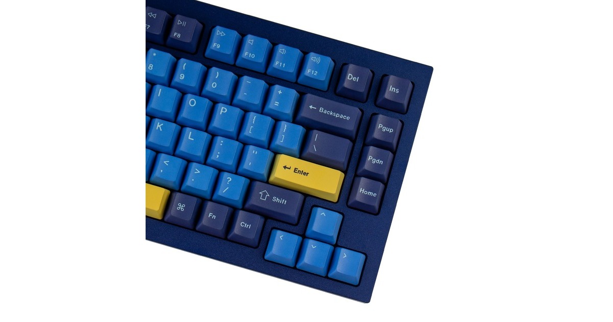 KeychronOEM Dye-Sub PBT Keycap-Set - Beach keycaps  (Lichtblauw/donkerblauw, 137 Stuks, US-Layout (ANSI))