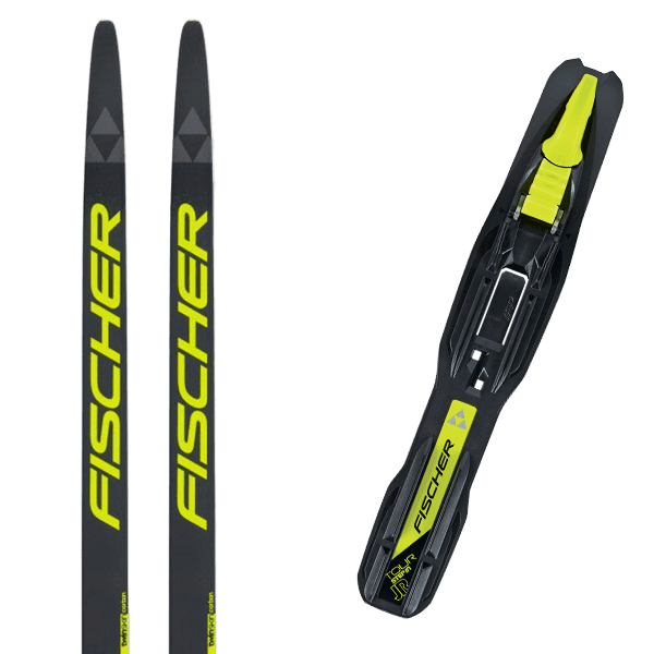 Pack ski de fond FISCHER TWIN SKIN CARBON JR + Fix