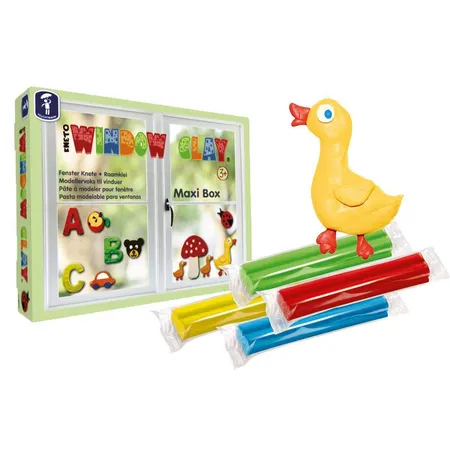 Feuchtmann Kneto Window Clay Fensterknete Maxi Box, 10 Stangen