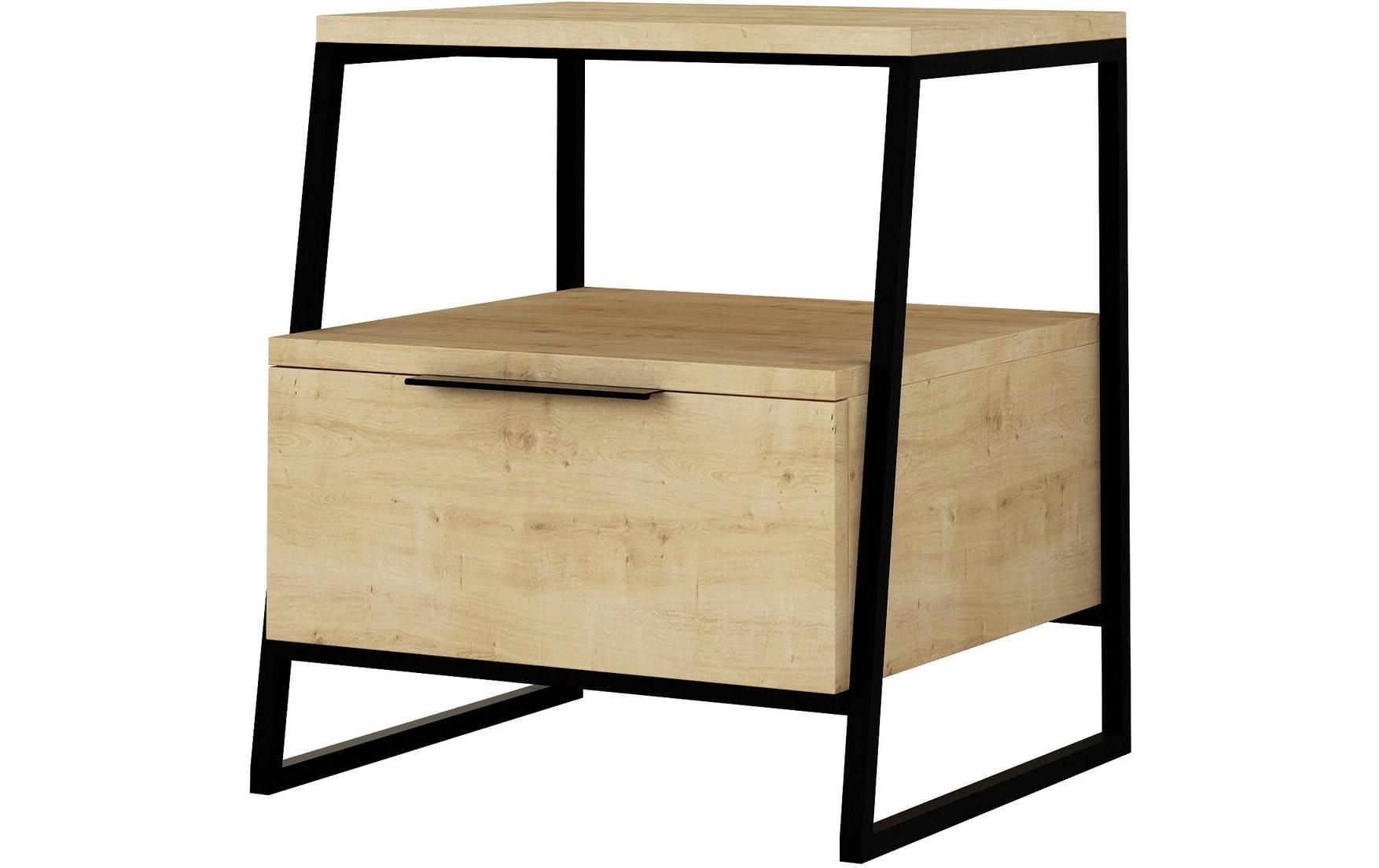 Nachttisch Pal – Oak 45 x 50 cm, Braun<br>Hochwertiger Nachttisch