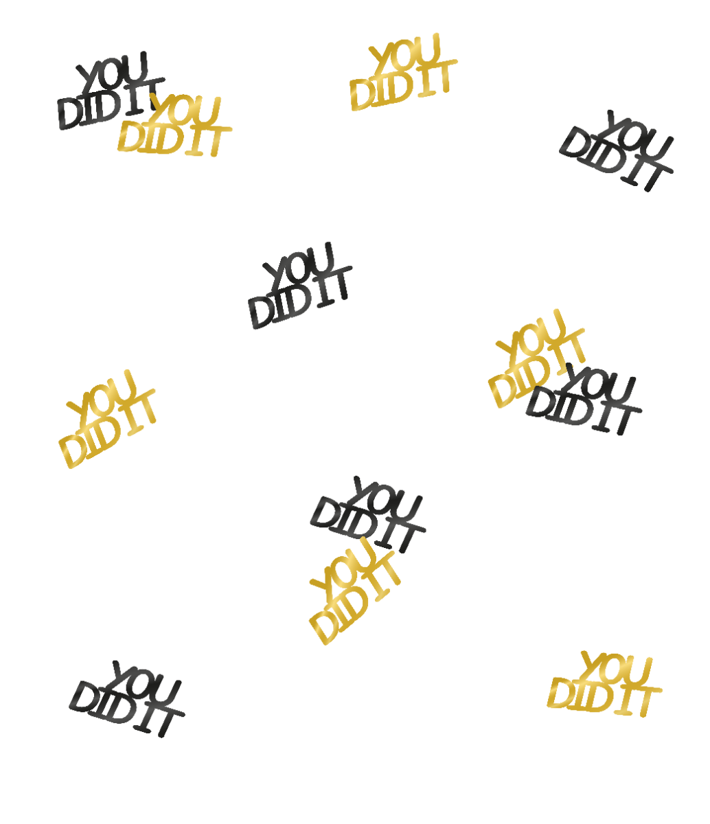 Geslaagd Tafelconfetti Zwart Goud You Did It 14gr