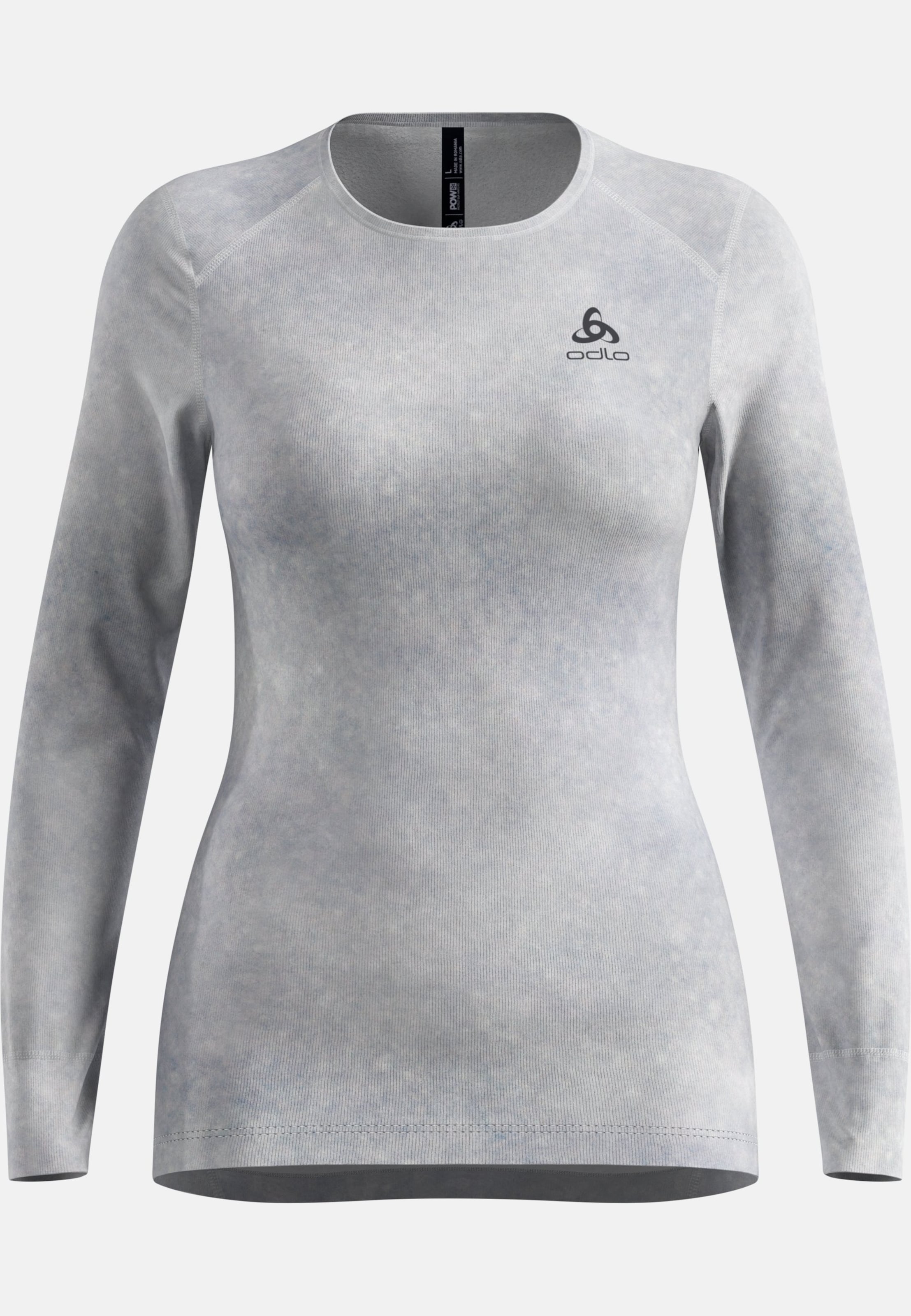 Odlo x POW Collective Voices Active Warm Base-Layer-Shirt mit Print in odlo silver grey