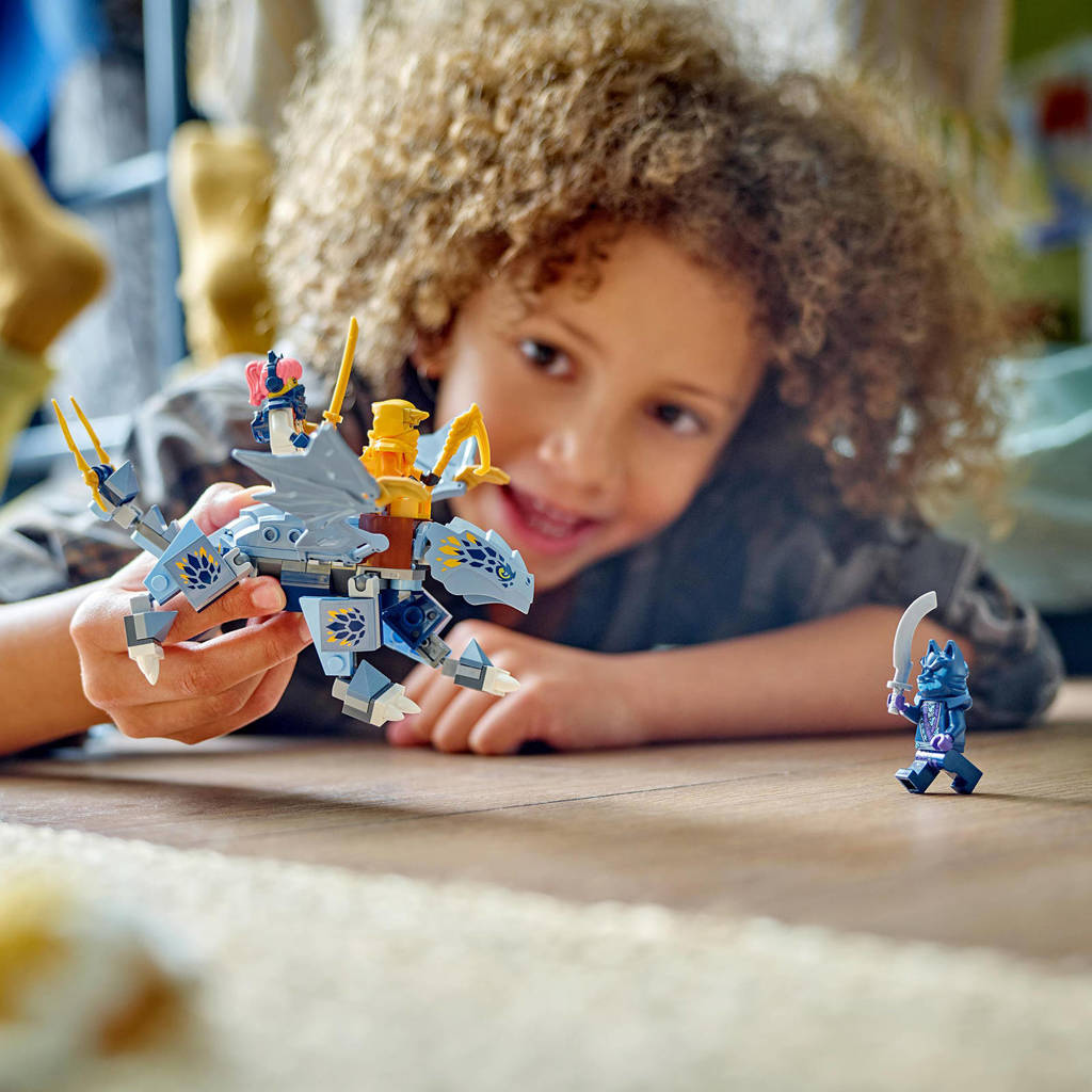 Blauwe draakJonge draak Riyu Rollenspellen Speelgoed Set met 3 Ninja Minifiguren 71810