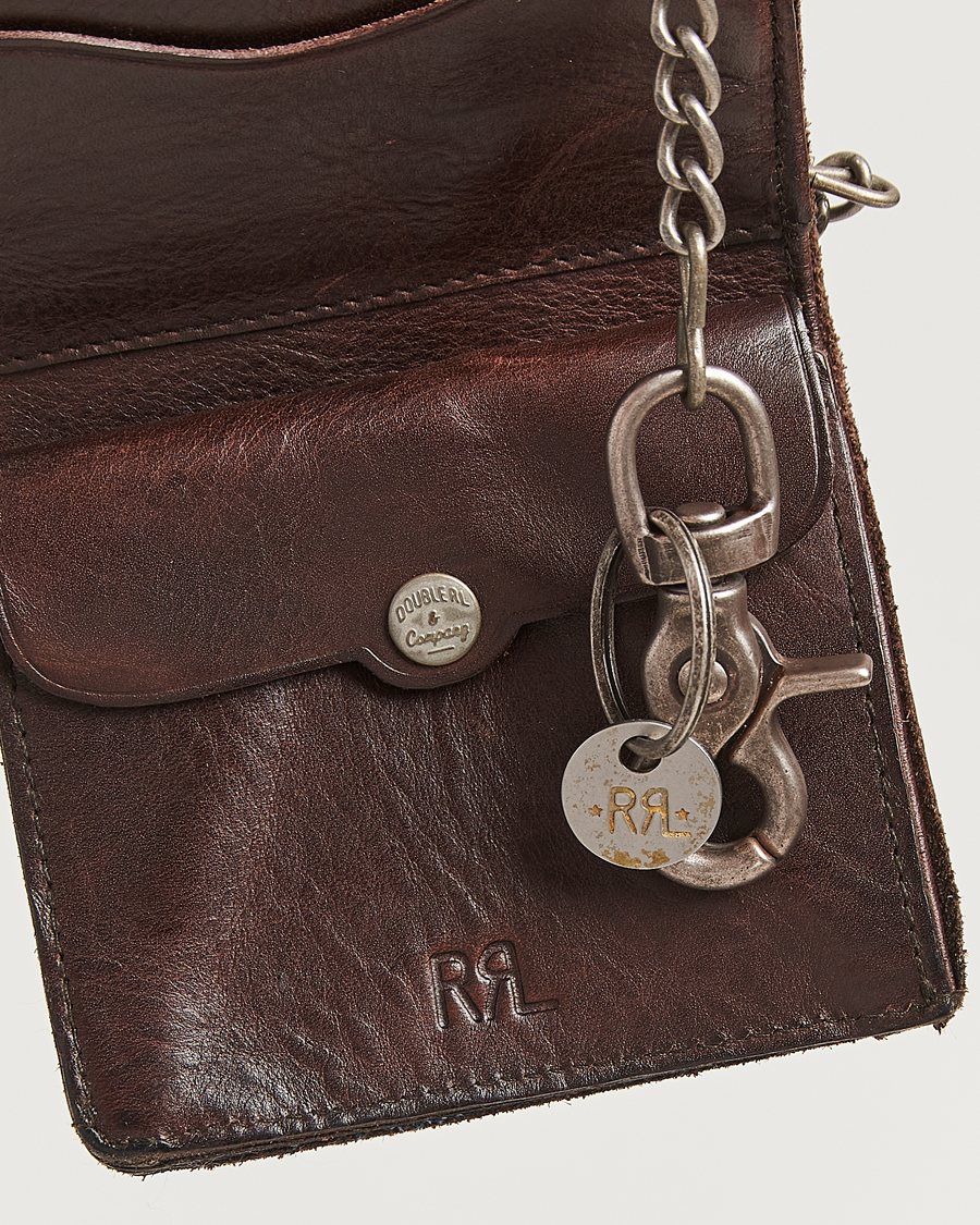 RRL Concha Ryder Wallet Dark Brown