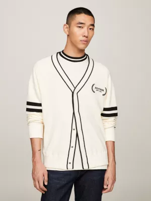 Cardigã Hilfiger Monotype com detalhes nas pontas