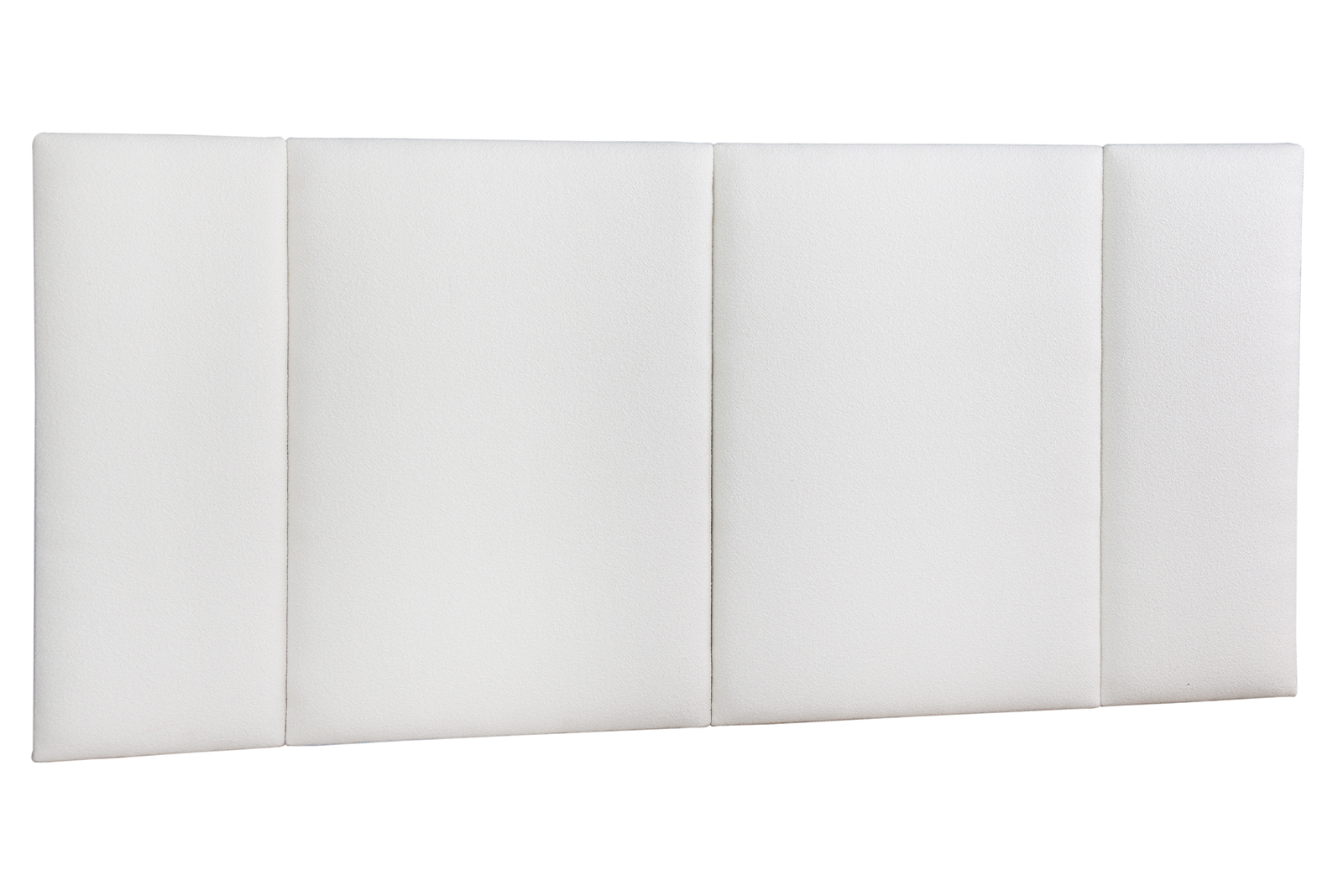 Sierra sengegavl Til 180 cm seng i tekstil Bris 101 hvit. Oversized med sidepaneler