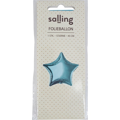 Salling folieballon stjerne Ø: 45 cm - lyseblå