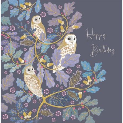 Happy Birthday Owls Card