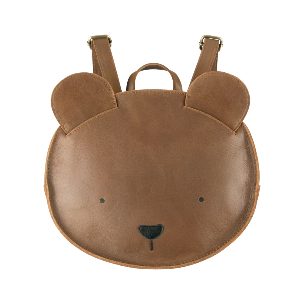 Umi Schoolbag | Bear | Cognac Classic Leather