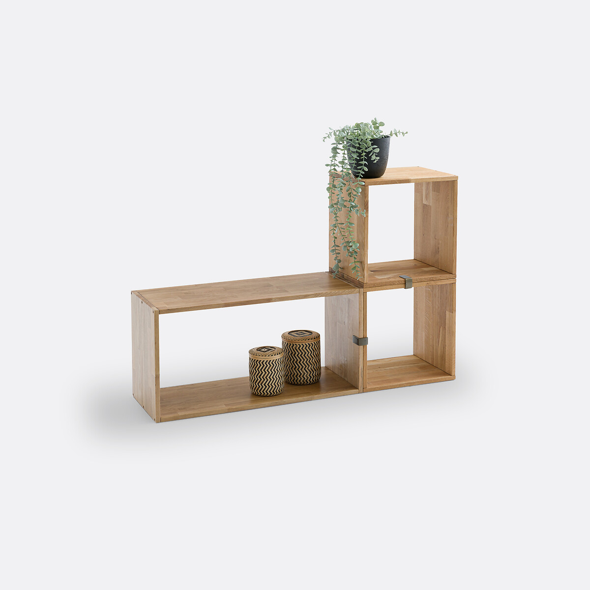 LA REDOUTE INTERIEURS<br>Cubo de arrumação, conjunto de 2, carvalho maciço, Edgar