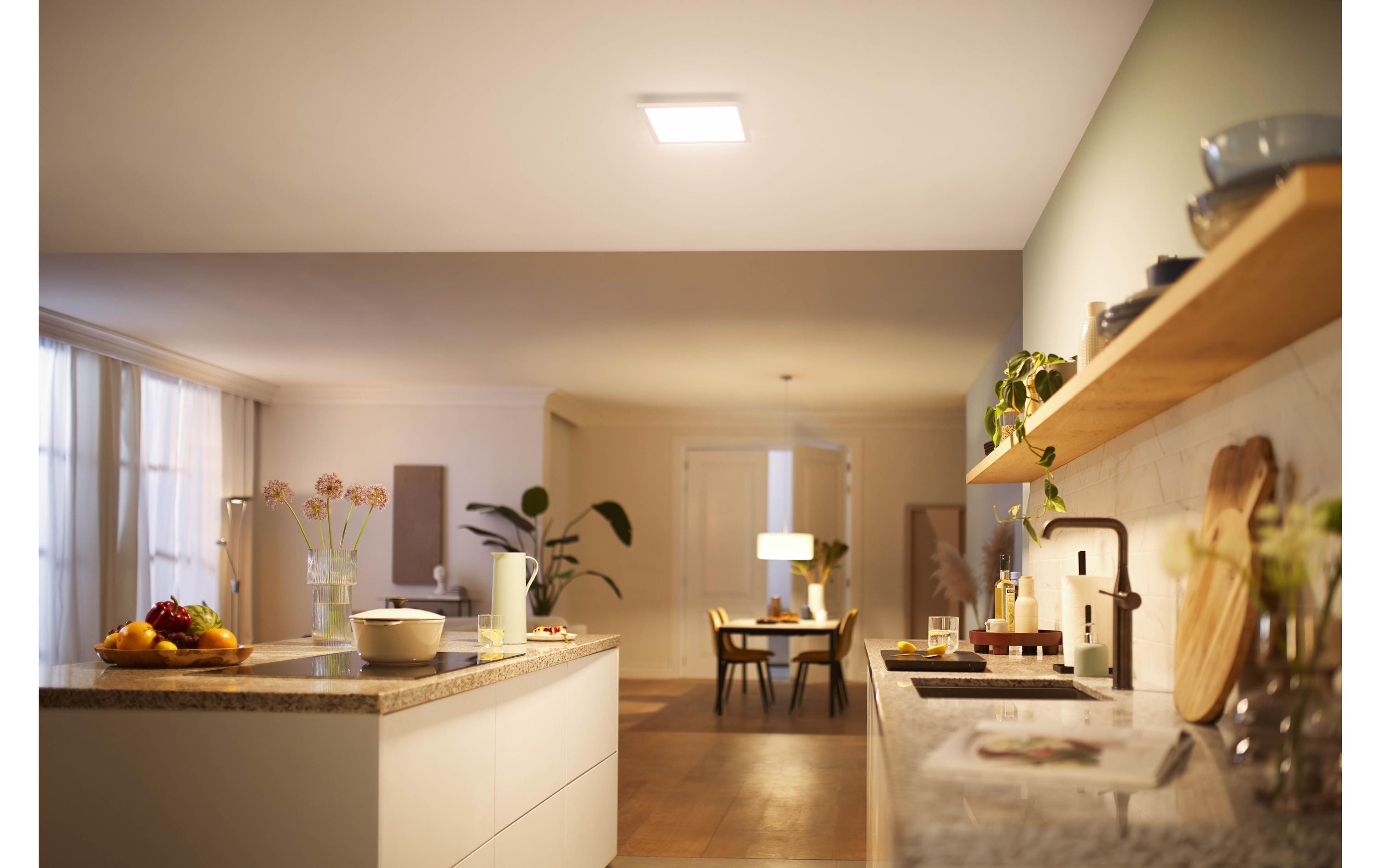 Touch Deckenleuchte SceneSwitch eckig 12W 2700K weissQuadratische LED-Leuchte mit Lichtanpassung