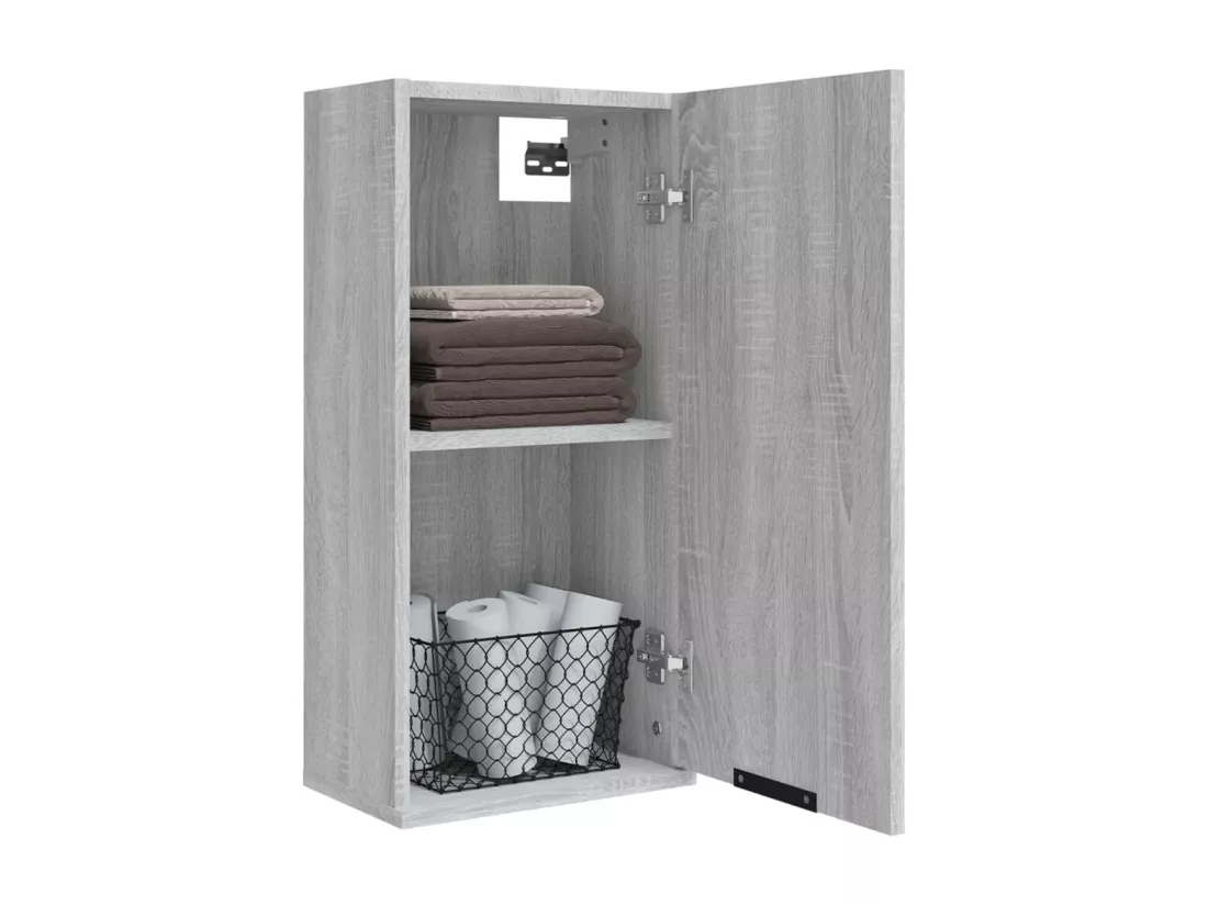 Armoire de salle de bain murale Sonoma gris 32x20x67 cm