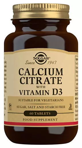 Solgar Calcium Citrate   D3 - 60 tabl