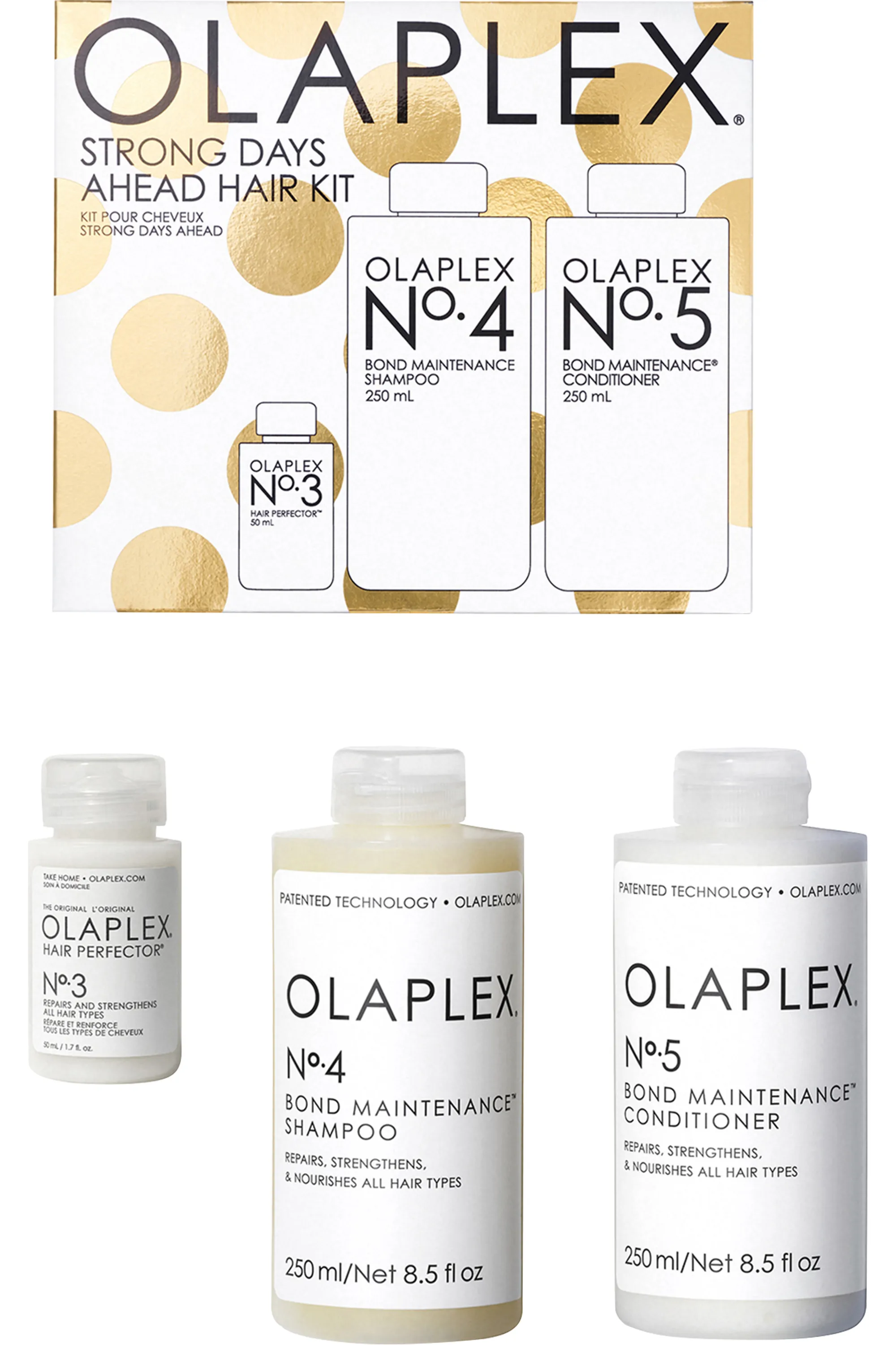 OLAPLEX Kit de soins réparateurs pour les cheveux-550 ml