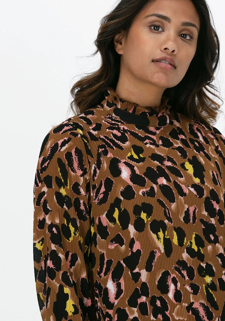 Y.A.S. bruine y.a.s. midi jurk yaspippa ls midi dress s.