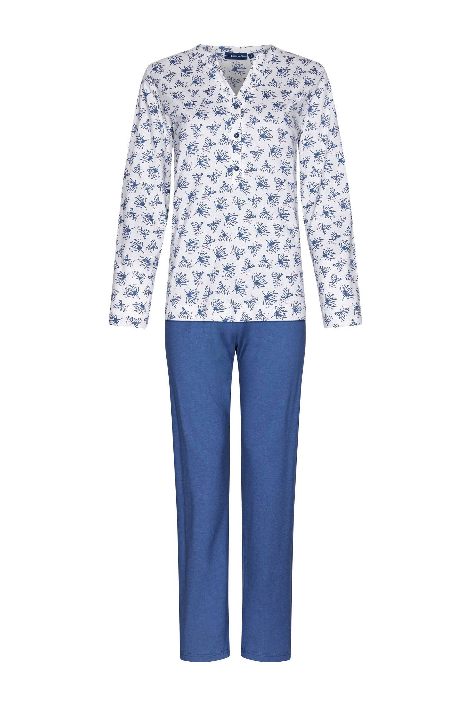 Pastunette pyjama donkerblauw/wit
