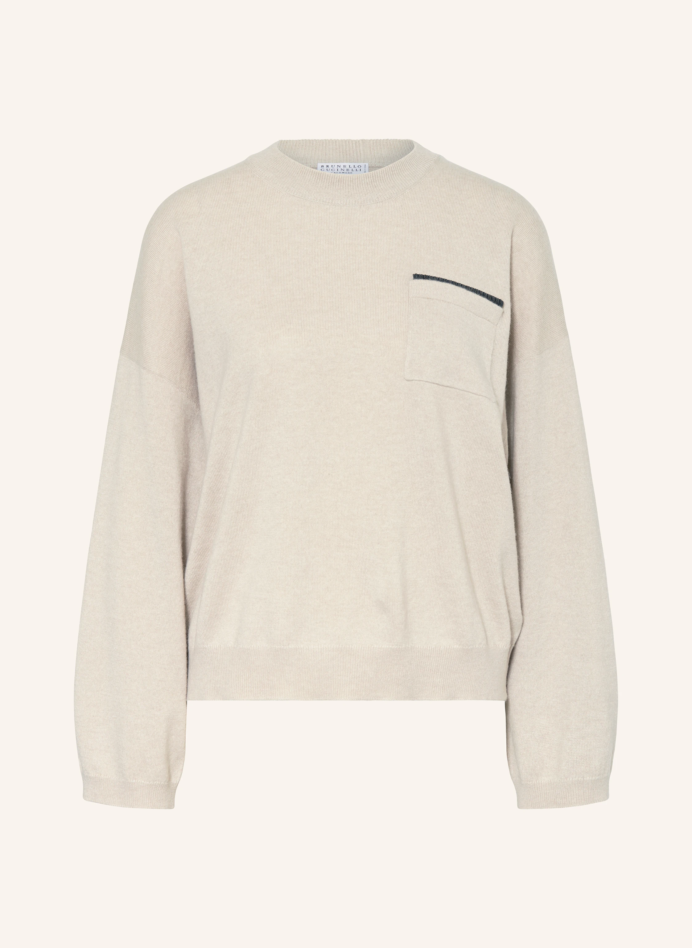 BRUNELLO CUCINELLI Cashmere-Pullover mit Schmucksteinen