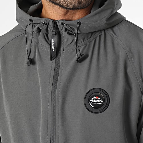 Veste Zippée Capuche Bronze 2 Gris Anthracite