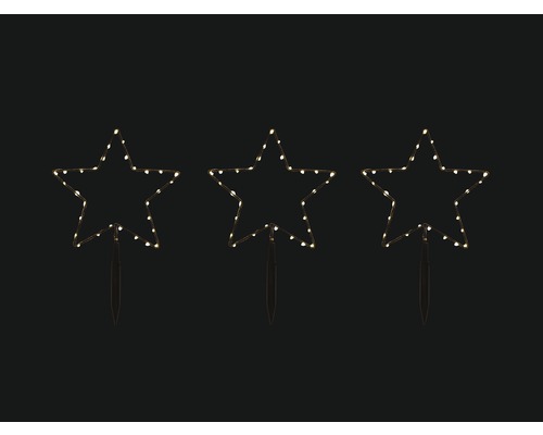 Set van 3 tuinpalen Lafiora Star 90 LED's