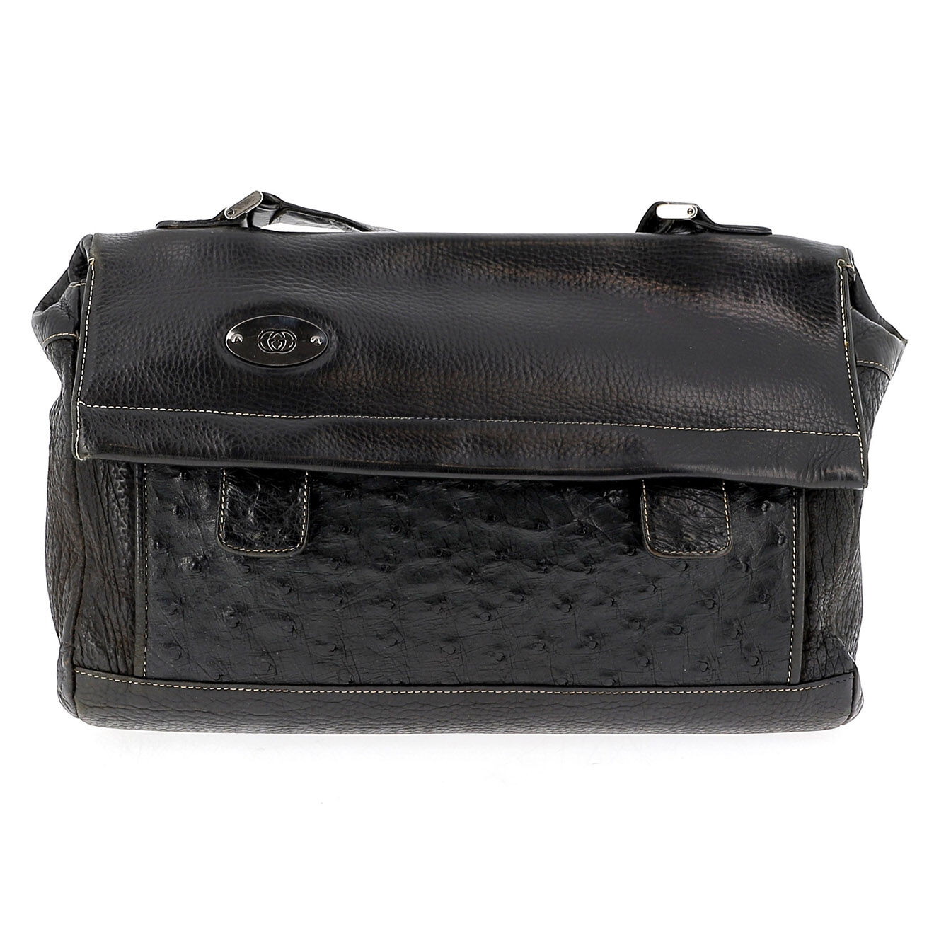 Gucci Sac bandoulière Vintage en Cuir noir Etat: Très bon état - Longueur 30 cm