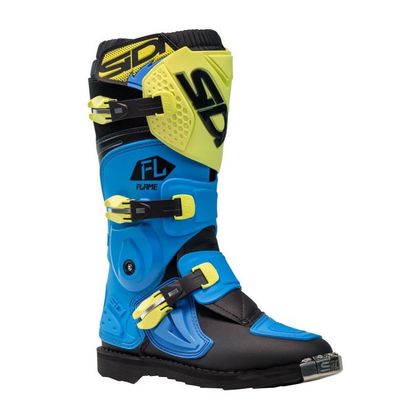 Bottes cross Sidi FLAME - ENFANT - Bleu / Jaune