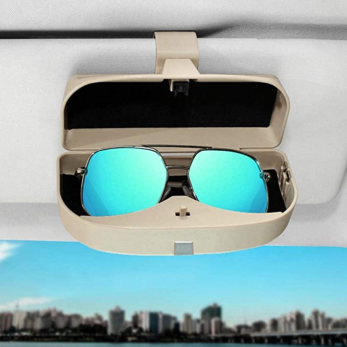 Universal Auto Organizer Sonnenblende Halter für Sonnenbrille / Münzen / Kreditkarten - Schwarz