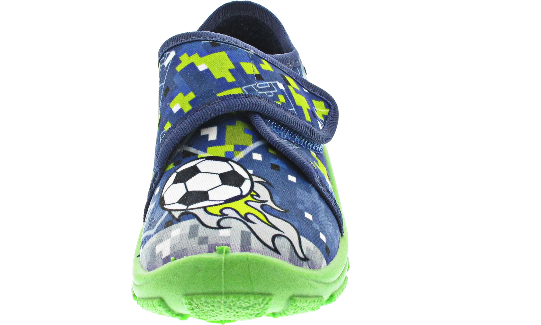 Fischer Markenschuhe Hausschuh blau kombi