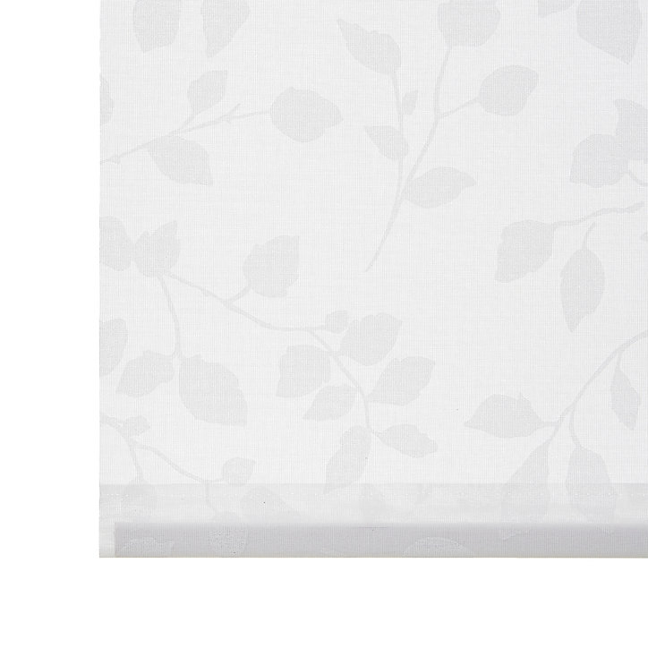 Store enrouleur Colours Azzuro polyester blanc fleurs 120 x 195 cm