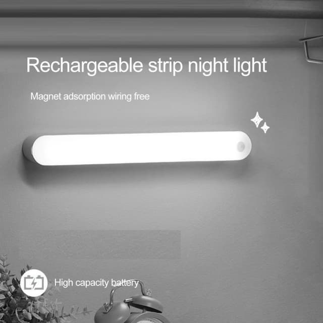 26 cm genopladelig bevægelsessensor LED-natlys Magnetisk lysbjælke Gult lys