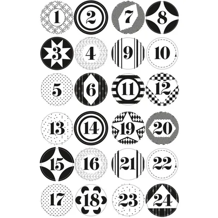 Folia Adventskalender Zahlen