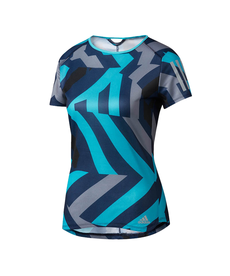 adidas Response Graphic T-Shirt Running Damen Blau