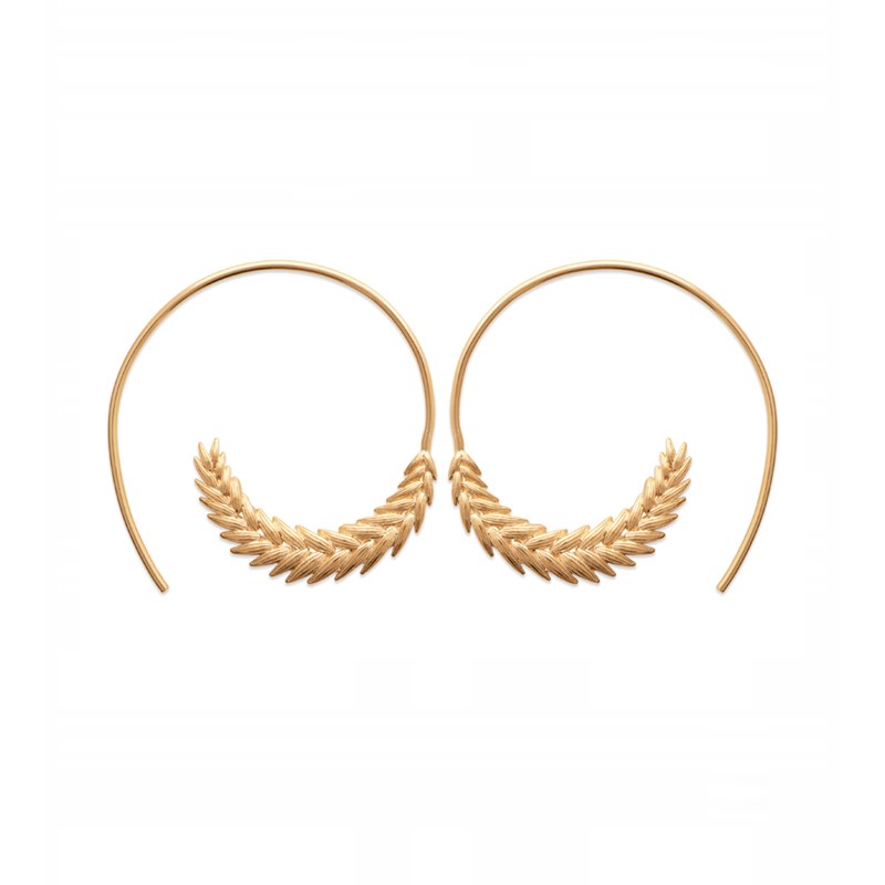 Boucles d'oreilles créoles argent ou plaqué or SILVIA - Bijoux Privés Discovery