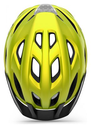 Casque MET Crossover Mips Lime Jaune Metallic Mat