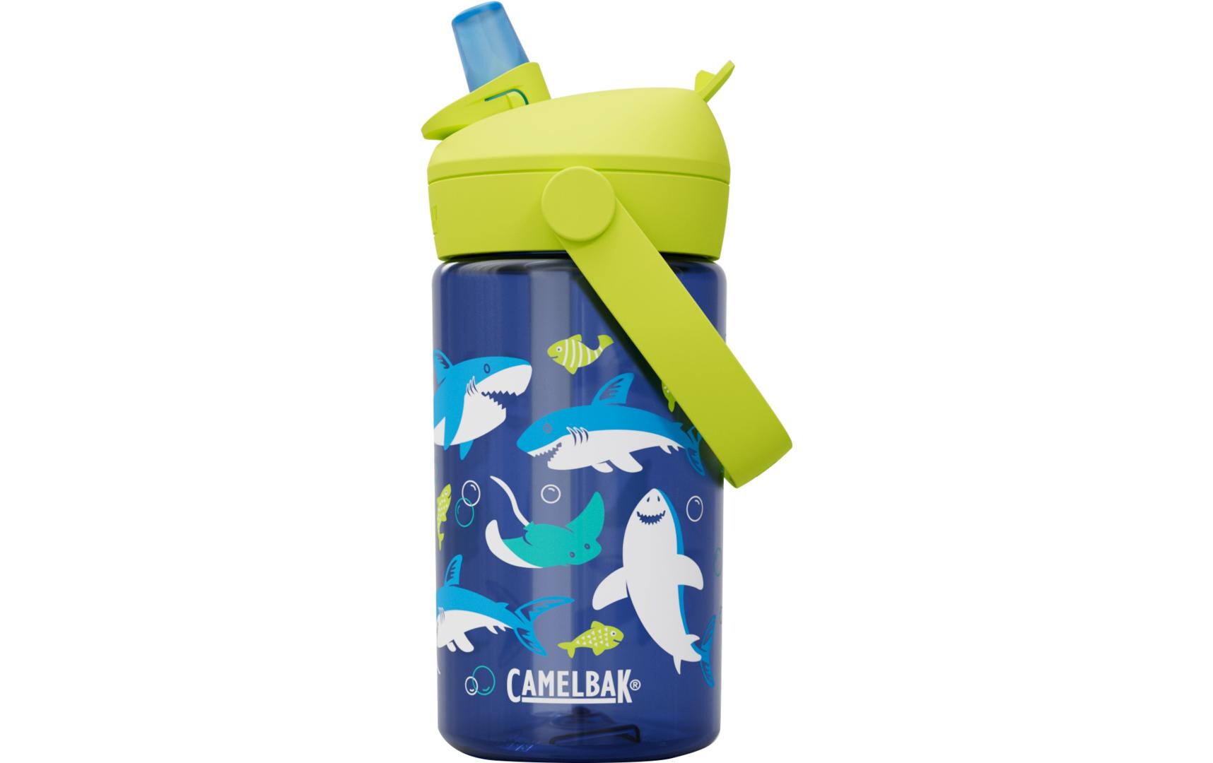 Trinkflasche Thrive Flip Straw Kids sharks and rays 400 mlFlasche aus Tritan für Kinder
