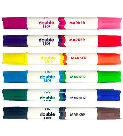 Ooly Dobbeltsidede Tuscher - DouBlå Up! - 6 stk