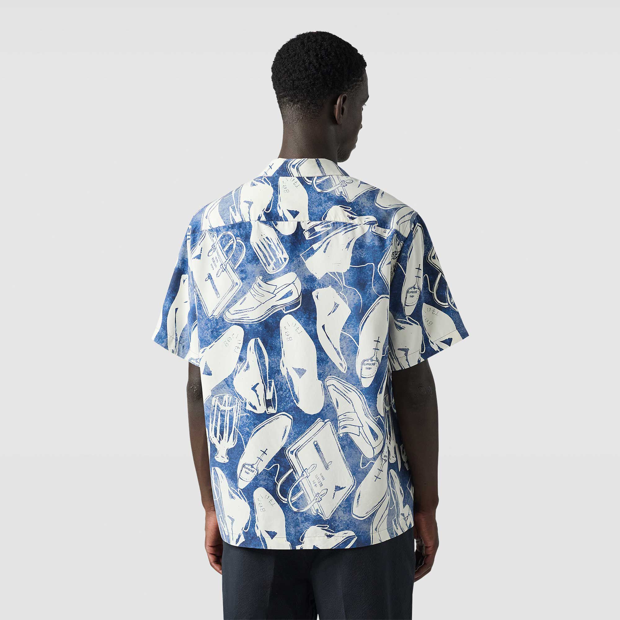 Chemise À Manches Courtes En Soie Avec Imprime Summer Iconic