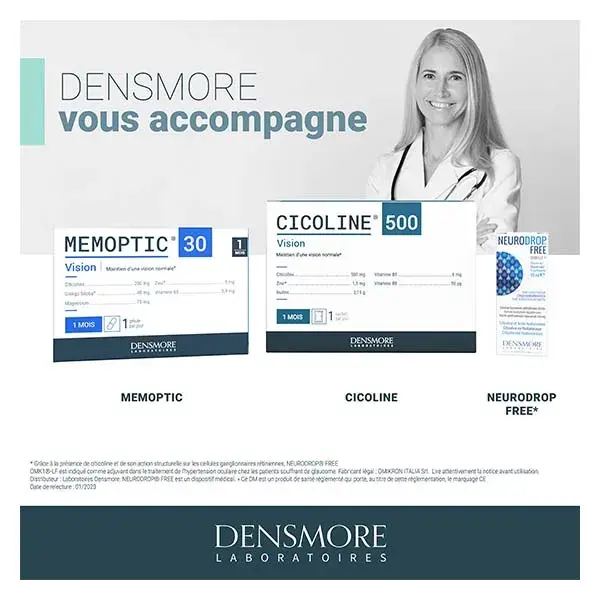 Densmore Cicoline 500 - Memória e Visão - Curso de 1 mês