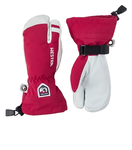 Hestra Army Leather Heli Ski Jr 3 Finger Handsker
