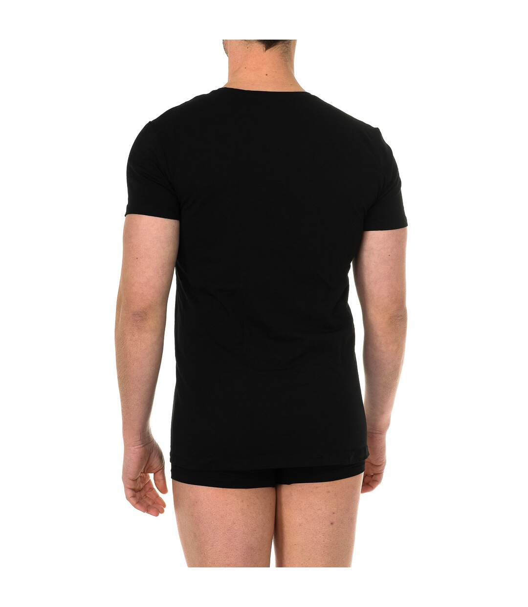 Pack-3 short-sleeved V-neck undershirt 00SHGU-0TANL man