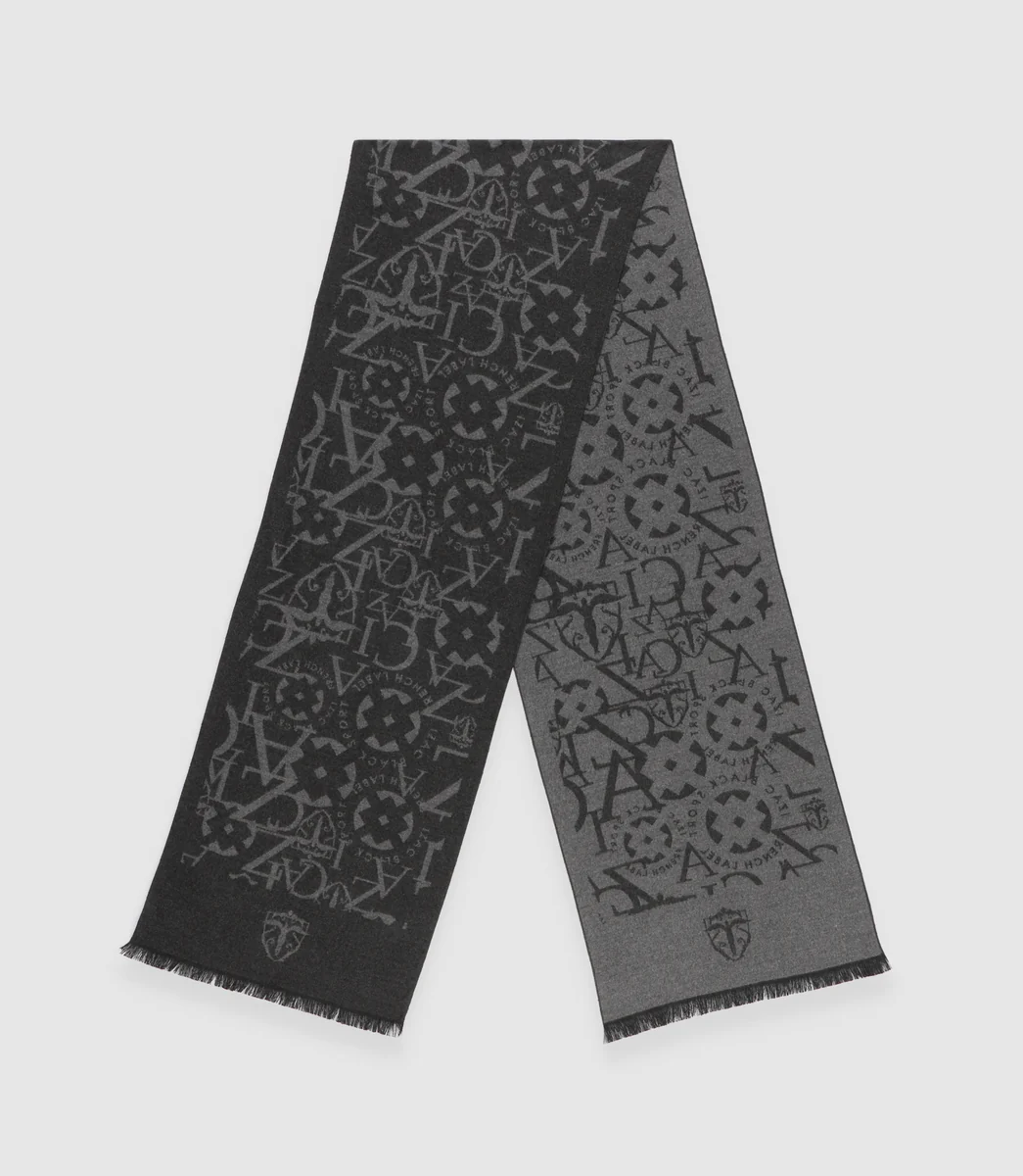 Echarpe avec logo gris anthracite ADRIANO