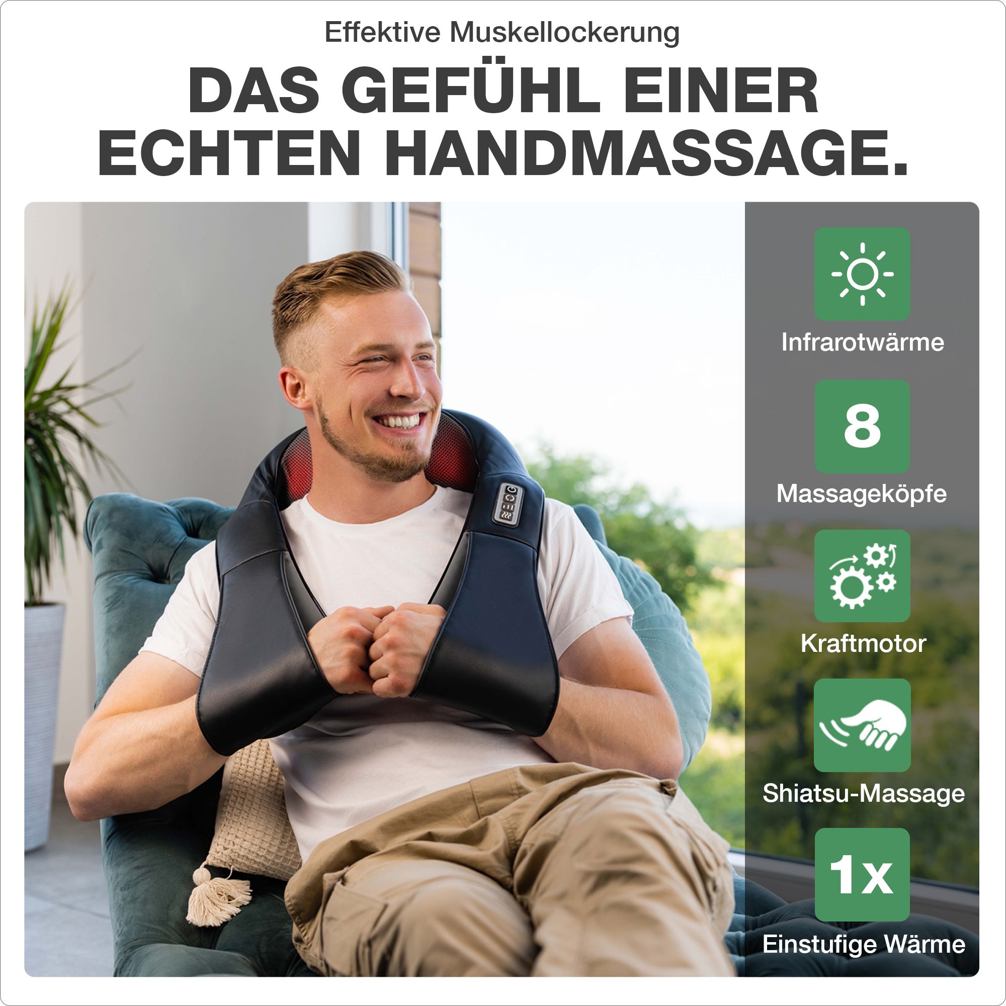 Donnerberg Nackenmassagegerä Basic Jade Massagegerät